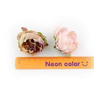 Peony Fake Flower Heads in Bulk Wholesale for Crafts Silk Flower Head Silk Artificial Flowers for We...