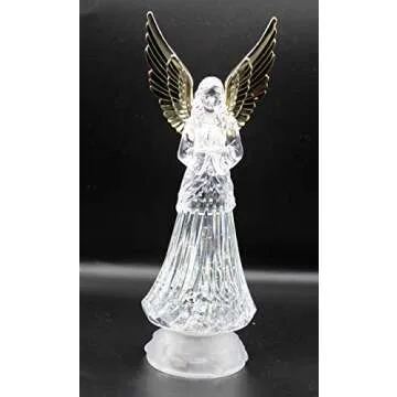 Dalax 12" Angel LED Snow Globe with Color Timed Light