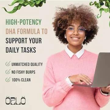 Orlo DHA - Vegan DHA Omega 3 Supplement - Triple Strength Omega3s - Plant Based DHA & EPA Fatty Acid...