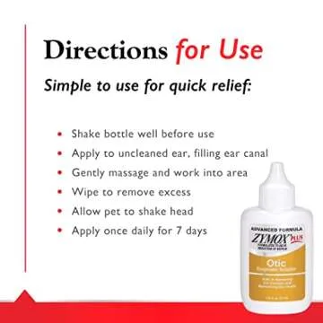 Zymox Advanced Formula Otic Plus Enzymatic Ear Solution for Dogs and Cats Without Hydrocortisone, 1.25oz