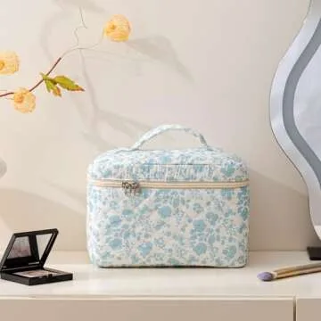 Stylish HBselect Quilted Makeup Bag for Travel and Gifts