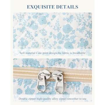 Stylish HBselect Quilted Makeup Bag for Travel and Gifts