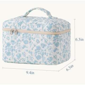 Stylish HBselect Quilted Makeup Bag for Travel and Gifts