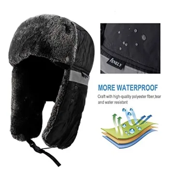 Ushanka Winter Trooper Hat with Mask for Cold Weather