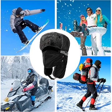 Ushanka Winter Trooper Hat with Mask for Cold Weather