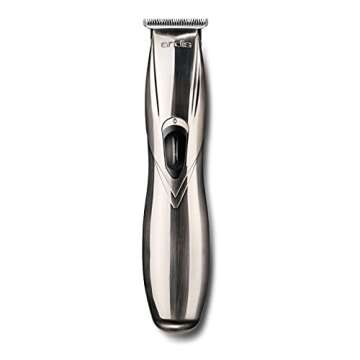 Andis 32400 Slimline Pro Cord/Cordless Beard Trimmer, Lithium Ion T-blade Trimmer, Close Cutting T-Blade Zero Gapped, Chrome