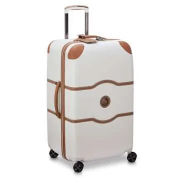DELSEY PARIS Chatelet Air 2.0 Hardside Luggage Trunk with Spinner Wheels, Angora, Checked-26 Inch Trunk