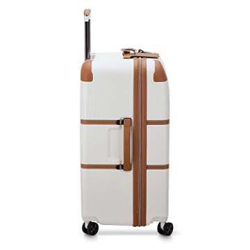 DELSEY PARIS Chatelet Air 2.0 Hardside Luggage Trunk with Spinner Wheels, Angora, Checked-26 Inch Trunk