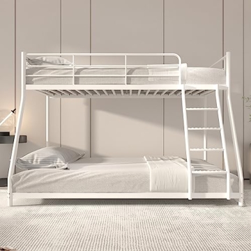 AnwickNomo Heavy Duty Twin Over Full Bunk Bed White