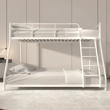 AnwickNomo Heavy Duty Twin Over Full Bunk Bed White