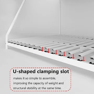 AnwickNomo Heavy Duty Twin Over Full Bunk Bed White