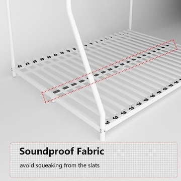 AnwickNomo Heavy Duty Twin Over Full Bunk Bed White