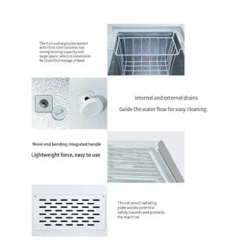 Compact 4.98 Cu. Ft. Chest Freezer with Adjustable Thermostat