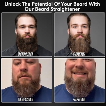 3-in-1 Hair Straightening Brush & Beard Care Set