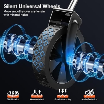 Nadonli Foldable Wagon with Wheels, Portable Heavy Duty Collapsible Beach Cart - Large Capacity Utility Wagon for Shopping, Sports, Camping，Garden，Grocery - Black