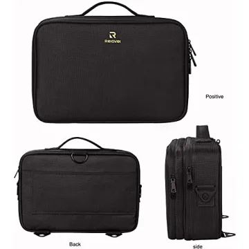 Relavel Portable Travel Makeup Organizer Case with Adjustable Dividers