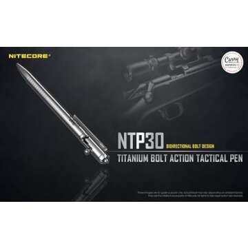 Nitecore NCNTP30 Bolt Action Tactical Pen, Grey