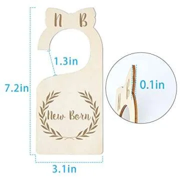 Premium Wood Baby Closet Dividers,Set of 7,from Newborn to 24 Month,Baby Closet Organizers,Nursery Decor,Baby Clothes Organizers (Style-1)