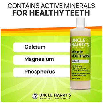 Uncle Harry's Natural Mouthwash for Fresh Breath & Healthy Teeth
