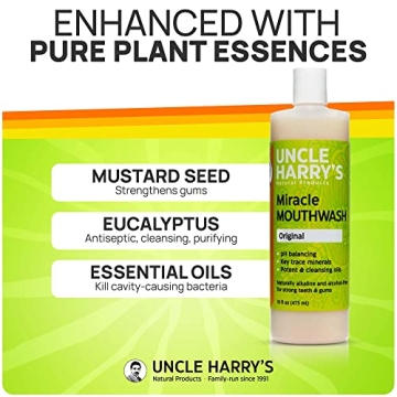 Uncle Harry's Natural Mouthwash for Fresh Breath & Healthy Teeth