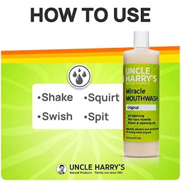 Uncle Harry's Natural Mouthwash for Fresh Breath & Healthy Teeth