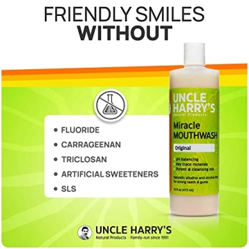 Uncle Harry's Natural Mouthwash for Fresh Breath & Healthy Teeth
