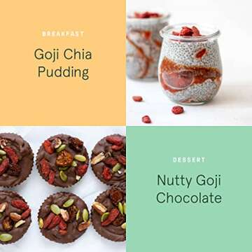 Sun Bay Foods Goji Berries - 1 lb Bag of Organic Non-GMO Vegan Dried Goji Berry - Free of Sulfites, Gluten, Dairy, and Soy