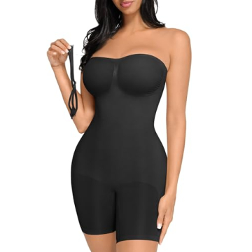 FeelinGirl Shapewear Bodysuits for Women Tummy Control Shapewear Seamless Body Suit Sculpt Body Shap...
