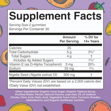 MaryRuth Organics Black Seed Oil Gummies for Wellness