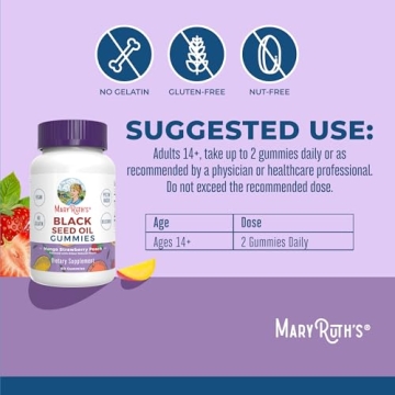 MaryRuth Organics Black Seed Oil Gummies for Wellness
