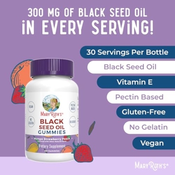 MaryRuth Organics Black Seed Oil Gummies for Wellness