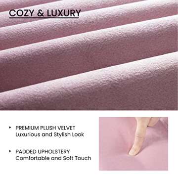 SHA CERLIN Velvet Full Bed Frame with Headboard for Comfort