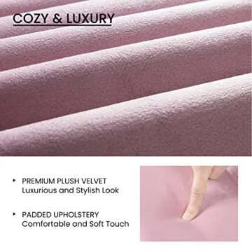 SHA CERLIN Velvet Full Bed Frame with Headboard for Comfort