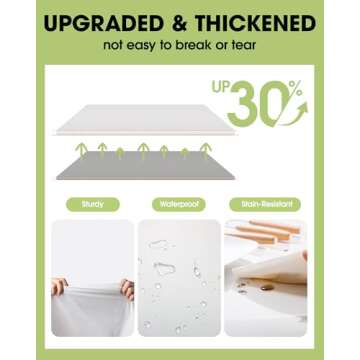 Pureegg Plastic Table Cloth Disposable - 10 Pack, Disposable Table Cloths for Parties, Decorative Round Tablecloths, 84'' White Plastic Tablecloth, Leakproof & Sturdy, White