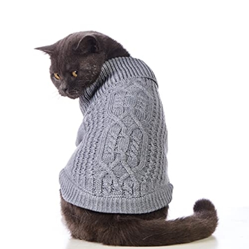 Jnancun Cat Sweater Keep Your Pets Cozy, 16 Color Turtleneck Knitted Sleeveless Dog Sweater, Winter ...