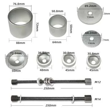 DPTOOL Bushing Press Kit Rear Axle Arm Suspension Bushing Removal Install Tool Kit Compatible with Audi Volkswagen Bushing Puller Tool