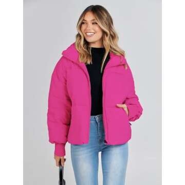 Trendy MEROKEETY Women's Puffer Jacket for Winter Wear