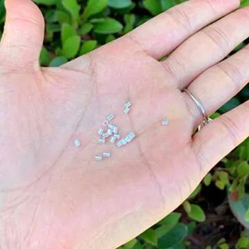 1000pcs Round Tube Loose Crimp Beads 2mm (0.08 Inch) Tiny Small Spacers (Hole - 1.5mm) Silver Plated Brass for Jewelry Craft Making Findings CF27-1