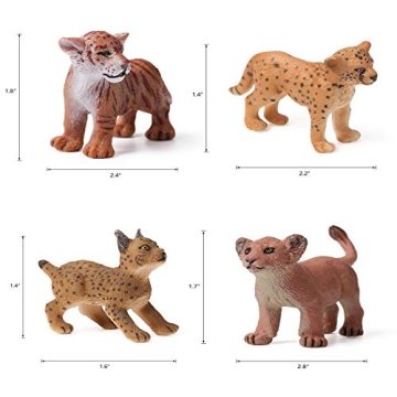 16pcs Realistic Baby Safari Animal Figures for Kids