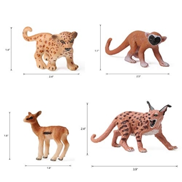 16pcs Realistic Baby Safari Animal Figures for Kids