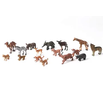 16pcs Realistic Baby Safari Animal Figures for Kids