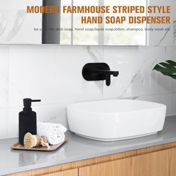 DAHACIS Black Soap Dispenser - Modern Stylish Kitchen and Bathroom