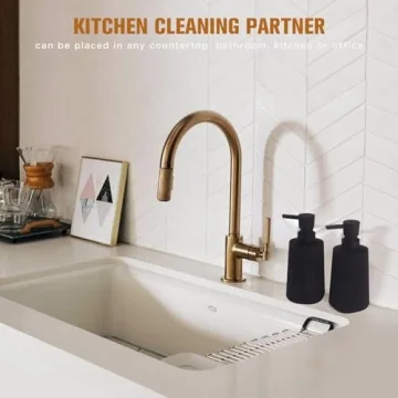 DAHACIS Black Soap Dispenser - Modern Stylish Kitchen and Bathroom