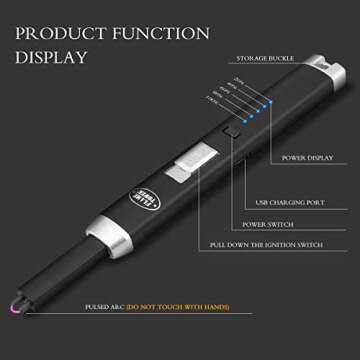 Hocety Rechargeable Butane Torch Lighter for Candles