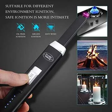 Hocety Rechargeable Butane Torch Lighter for Candles
