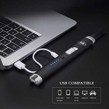 Hocety Rechargeable Butane Torch Lighter for Candles