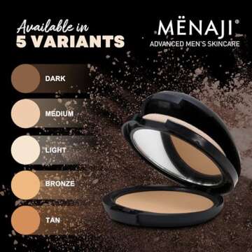 MËNAJI Anti-Shine Powder for Men - Natural Makeup Solution