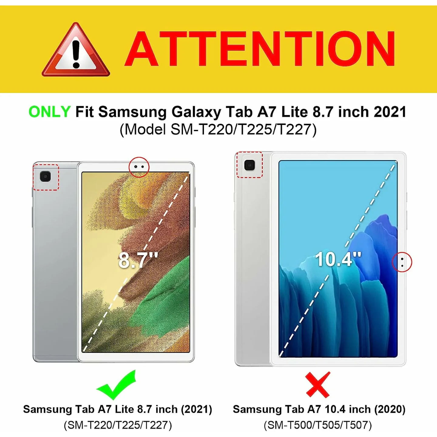Fintie Samsung Galaxy Tab A7 Lite Case - Marble