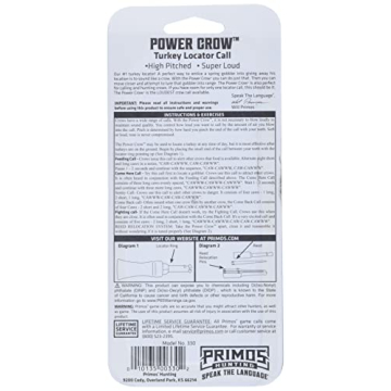 Primos Power Crow Call - Loudest Turkey Locator for Hunters