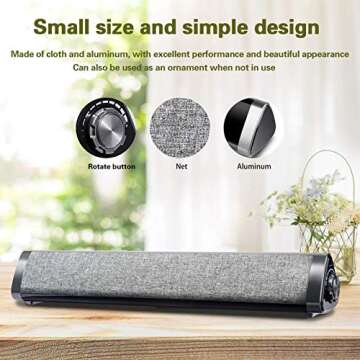 TOPROAD Soundbar, Sound Bar with Built-in Mic and Bluetooth, Wired and Wireless Speaker for TV/PC/Phones/Tablets with Remote Control